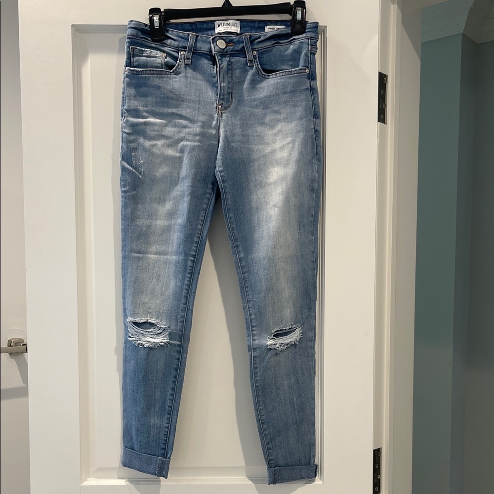 William Rast Light Blue Distressed Skinny Jeans